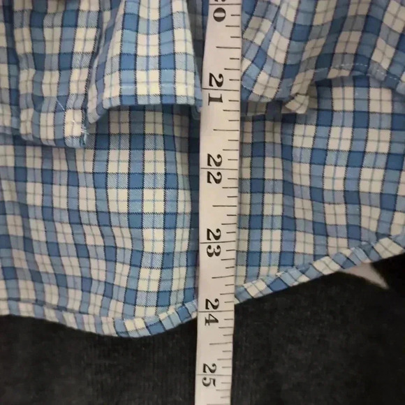 Ralph Lauren Sport Shirt Stretch Blue Plaid - Picture 8 of 8